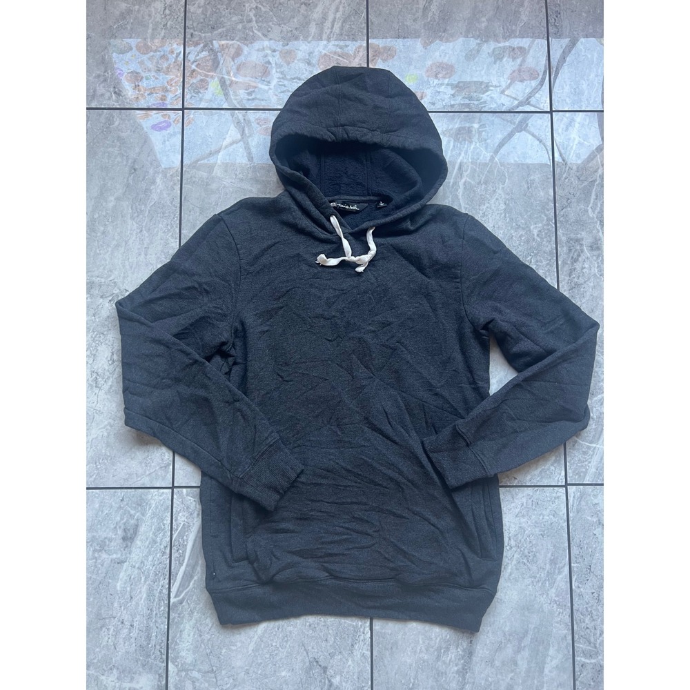 TravisMathew Mens Small Heather Charcoal Grey Modal Blend Pullover Hoodie 123280